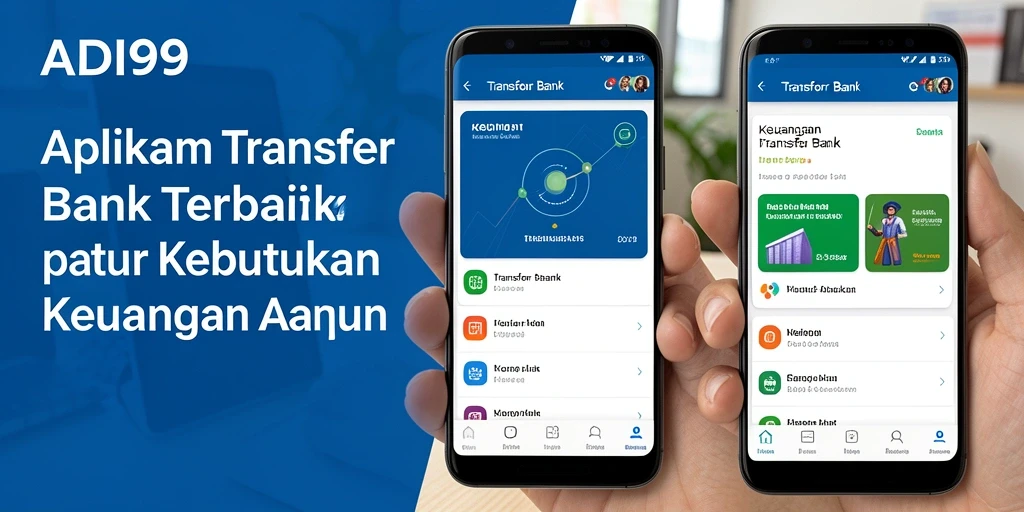 Tampilan antarmuka ADI99 yang modern dan user-friendly untuk Transfer Bank.