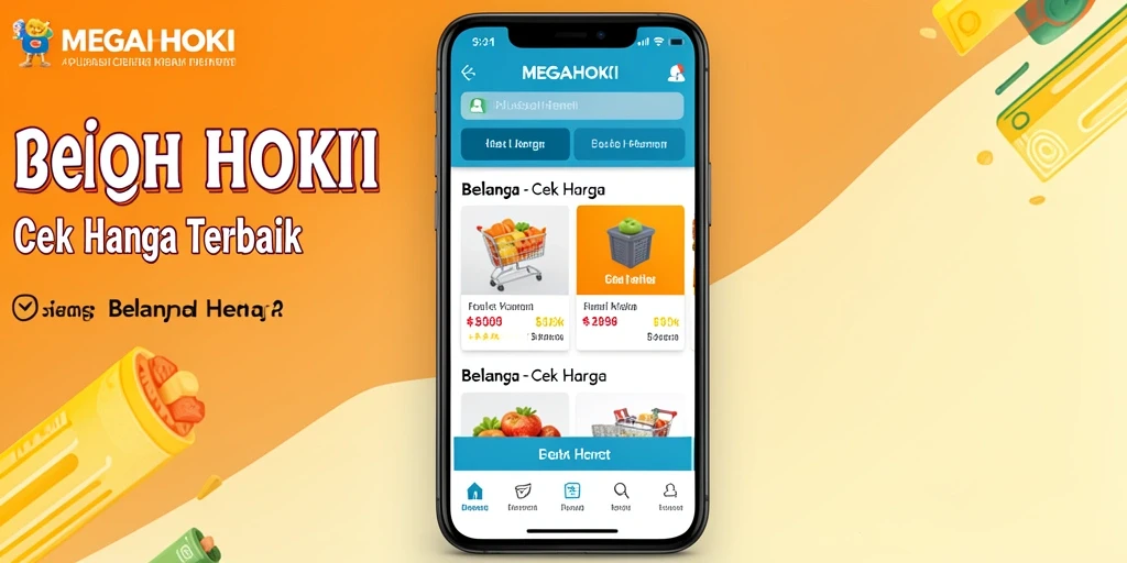 Antarmuka MEGAHOKI menunjukkan fitur Cek Harga yang mudah digunakan.
