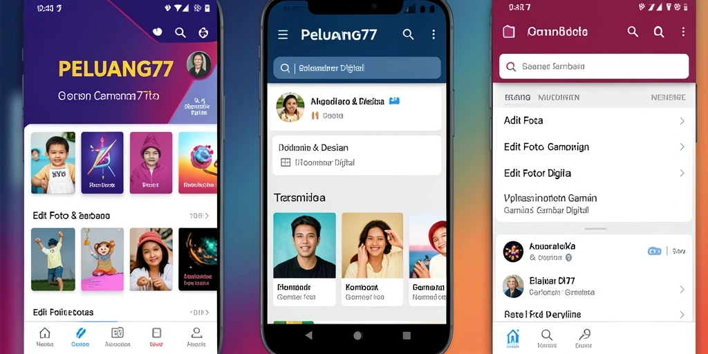 Antarmuka modern dan intuitif dari PELUANG77 untuk Gambar Digital.